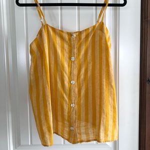 Striped yellow tank top